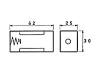 Velleman - BH211D - Batteriehalter für 1 x C-Batterie (mit Lötfanhnen)