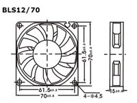 Velleman - BLS12/70 - Lüfter 12 VDC Gleitlager 70 x...