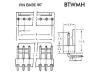 Velleman - BTWMH12 - Platinen-Steckverbinder 90° - Stiftleiste - 12-POL.