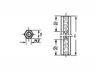 Velleman - BUS3FF05 - Metall-Abstandsbolzen 5 mm M3 -...