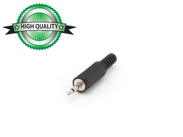 Velleman - CA001H - 2,5 mm-Mono-Klinkenstecker - Kunststoff, Schwarz