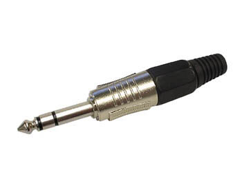 Velleman - CA028B - Proffesioneller 6,35 mm-Stereo-Klinkenstecker - Schwarz