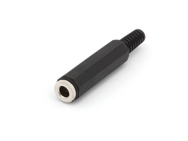 velleman -  CA033H - Mono-Klinken-Buchse - schwarz, Kunststoff 6,35mm