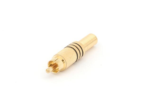 Velleman - CA048B - Cinch-Stecker - Vergoldet - Schwarz