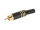 Velleman - CA052Y - Cinch-Stecker - Vergoldete Spitze - Schwarzes Metallgehäuse - Gelb - EOL
