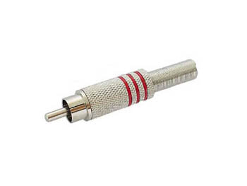 Velleman - CA063R - Cinch-Stecker - Vernickelt - Rot