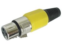 Velleman - CA100Y - XLR-Buchse - 3-Polig - Vernickelt - Gelb