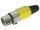 Velleman - CA100Y - XLR-Buchse - 3-Polig - Vernickelt - Gelb