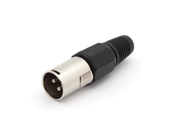 Velleman - CA101B - XLR-Stecker - 3-Polig - Vernickelt - Schwarz