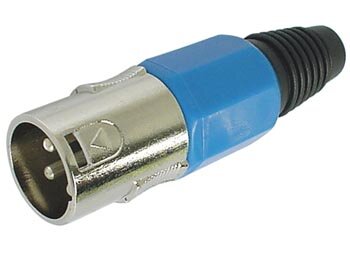 Velleman - CA101BL - XLR-Stecker - 3-Polig - Vernickelt - Blau