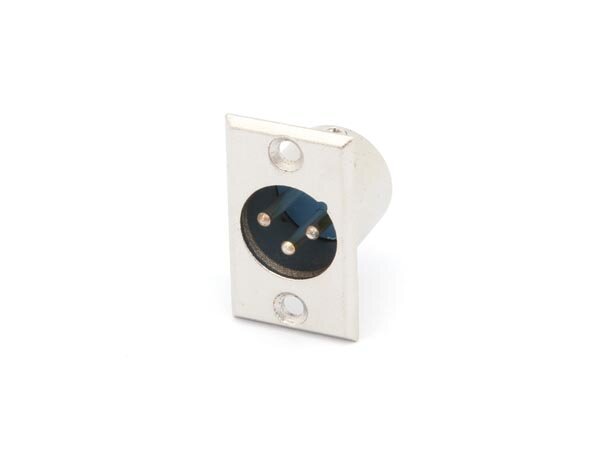 Velleman - CA105 - XLR-Einbaustecker - 3-POLIG - Vernickelt - Printmontage