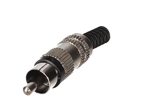 Velleman - CA116B - Cinch-Stecker - Vernickelt - Schwarz