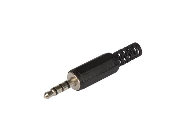 Velleman - CA128 - 3.5mm-Stereo-Klinkenstecker - Schwarz - 4 Kontakte