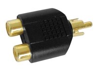 2 x CINCH-BUCHSE AUF CINCH-STECKER - VERGOLDET