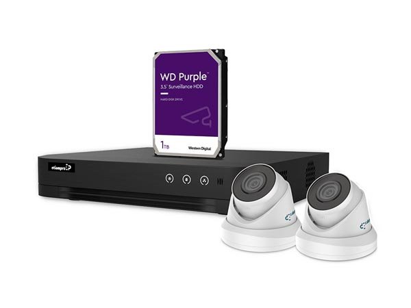 IP-Überwachungskamera Set 4-Kanal NVR mit 2 Dome-Kameras & 1TB HDD | CCTVPROM20W