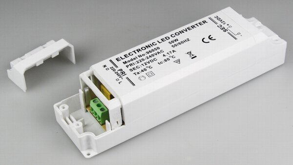 LED-Trafo "CT-50-V2", 1-50W 230V~ auf 12V=, eckig - neues Modell