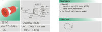 Velleman - CM17R - Polklemme IEC1010, Faston - Rot