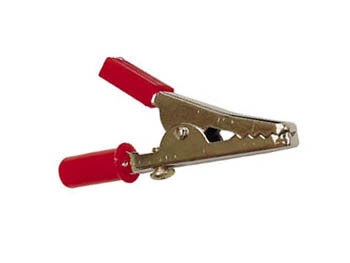 Velleman - CM8R - Unisolierte Abgreifklammer mit Schraubanschluss 55 mm - Rot