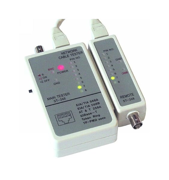 Netzwerkkabel-Tester McCheck "ST-45 v2" für BNC und RJ45 / Cat5