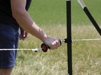 Corral - COR44948 - Gate handle black, with hook and rope/wire connector