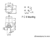 Velleman - D9 - Drucktaster mit rundem Tastknopf 9.0mm rot