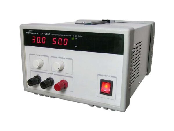 Labornetzgerät McPower "SNT-3050", regelbar 0-30V/0-50A, Switchm