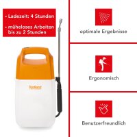 Toolland - DTB10002 -Elektrischer Drucksprüher 6L mit Lithium-Akku - Ideal für Pflanzen, Unkrautbekämpfung und Terrassenreinigung