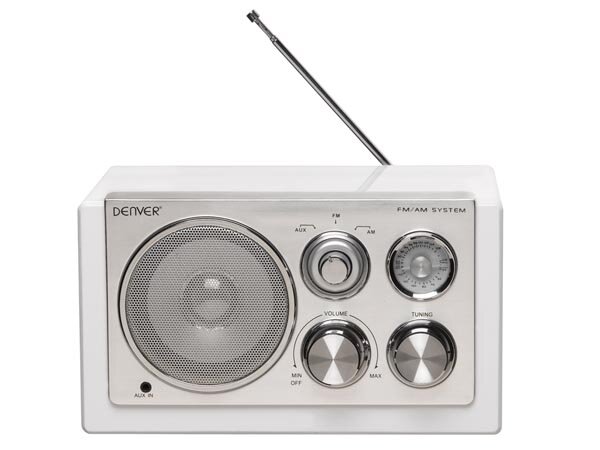 Denver - TR-61WHITE - Tragbares Radio- Retro-Look - weiß / EOL