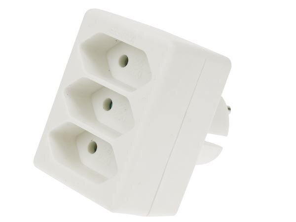 Perel - EB13 - 3-fach-Steckdosen-Verteiler - für Euro-Stecker