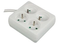 Perel - EB22 - Steckdosenleiste, 4 Typ-E-Steckdosen mit...