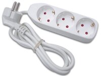 Perel - EB3-G - Steckdosenleiste - 3 Schuko-Steckdosen...