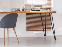 Perel - EB5WSWO - Steckdosenleiste mit Schalter und Kabelbox, 5 Typ-E-Steckdosen mit Kindersicherung, Verlängerung 1.5 m H05VV-F 3G1.5, 3500 W, weiß, IP20, 16 A, 250 V
