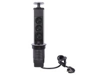 Perel EBP03L Pop-Up Steckdose 3-fach versenkbar | 3680 W...