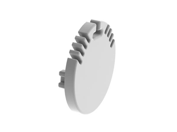LEDsON EC-R3 Aluminium-Endkappe für rundes LED-Profil ohne Kabelloch Silber