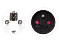 Perel - EC03 - Verlängerungskabel, H05VV-F 3G1.5, 3 m, 16 A/230 V, 3500 W, Typ E/F, für innen, PVC, weiß