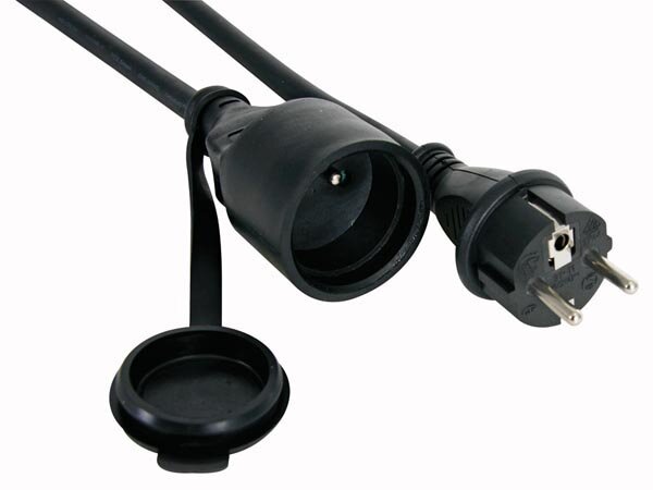 Perel - EC05R25 - Gummi-Verlängerungskabel - 5 m - 3G2.5 - Stecker-Typ E (Französisches System)