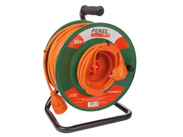 Perel - EGCR50N2-G - Kabeltrommel - 50 m - 3G1.5 - SCHUKO