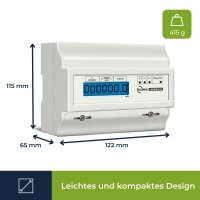 Velleman - EMDIN03 - 3 Phasen Stromzähler - digitaler Stromzähler Hutschiene