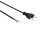 Perel - EPC018C075 - Netzkabel, H03VVH2-F 2G0.75, 1.8 m, 2.5 A/230 V, 575 W, Type C (Eurostecker) auf C575, für innen, PVC, schwarz