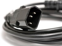 Perel - EPCNET8 - Netzkabel, H05VV-F 3G1, 1.8 m, 2.5 A/230 V, 2500 W, Typ F auf C14, für innen, PVC, schwarz