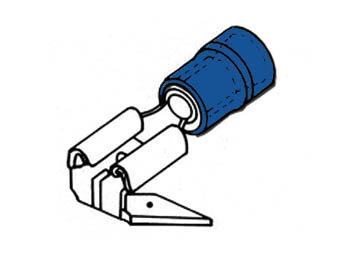 FLACHSTECKER-VERTEILER 6.4mm BLAU