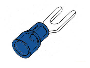 KLEMMKABELSCHUH - BLAU 6,4 mm