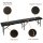 Perel FP160R Klappbank in Rattan-Optik 180 x 25 x 43 cm | Wetterfest & bis 400 kg belastbar