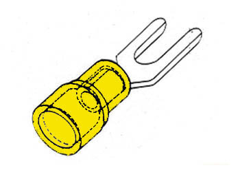 KLEMMKABELSCHUH - GELB 5,3 mm