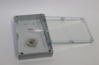 Velleman - G218C - Polycarbonat-Gehäuse - Wasserdicht - hellgrau - transparanter Deckel - 220 x 146 x 55 mm