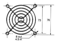 SUNON - G80 - Schutzgitter für Lüfter -  80 x 80mm