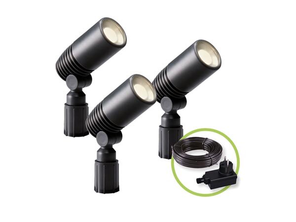 Garden Lights - GL2580063 - ALDER - Strahler - 12 V - 3-tlg. - 120 lm - 2 W - 3000 K