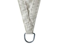 Perel - GSS3500 - Sonnensegel, Segel Sonnenschutz für Terrasse und Pool, wasserabweisend, UV-Schutz, 3 Edelstahl-O-Ringe, 5 x 5 x 5 m, 160 g/m², Polyester, Dreieck, cremeweiß