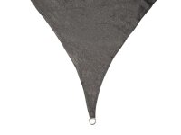 Perel - GSS3500PEC - Sonnensegel, Segel Sonnenschutz für Terrasse und Pool, winddurchlässig, wasserdurchlässig, UV-Schutz, 3 Edelstahl-O-Ringe, 5 x 5 x 5 m, 180 g/m², HDPE, Dreieck, dunkelgrau