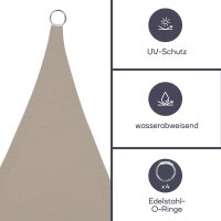 Perel - GSS4360 - Sonnensegel - Quadratisch - 3.6 x 3.6 m - Farbe: Cremeweiß